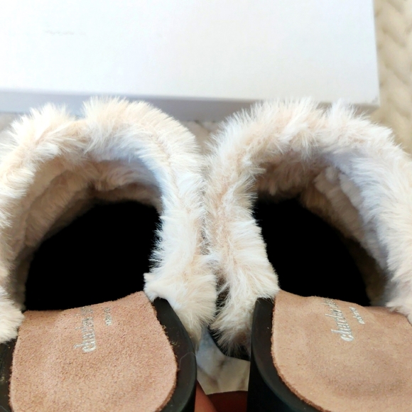 NIB CHARLES DAVID Limited Faux Fur Clogs - Picture 3 of 5